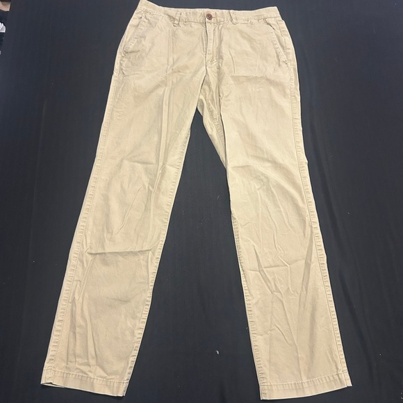 Bonobos Other - Bonobos Mens Washed Chino Pants Khaki Tan Straight Leg 100% Cotton 32x32